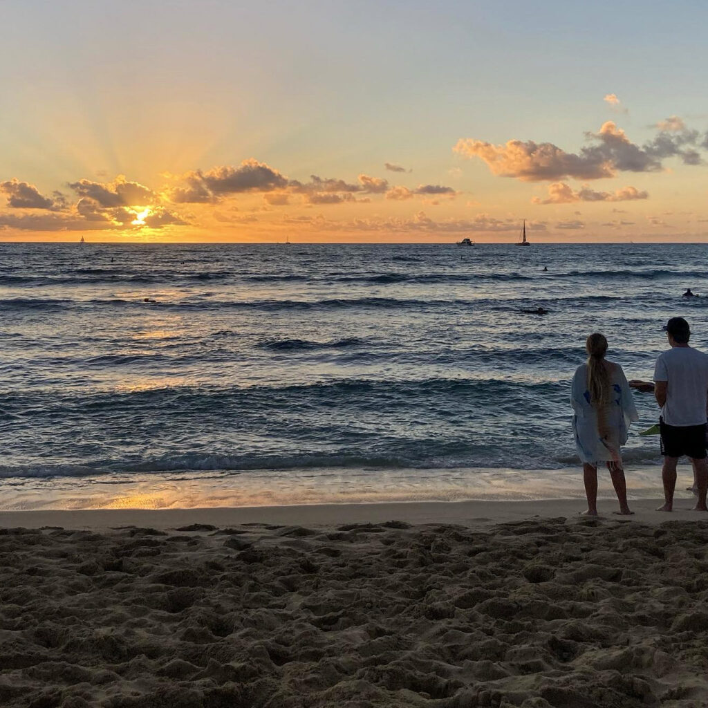 Kailua beach sun set