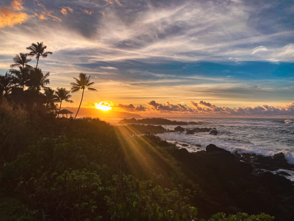 Sunset in hawaii