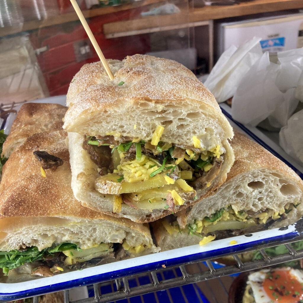 Mushroom toasty at queen sallys diamond deli