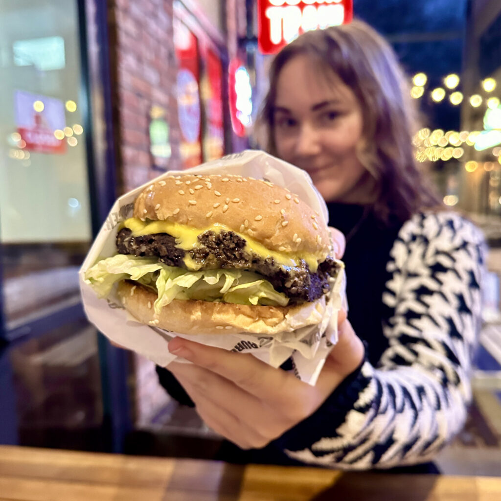 Vegan Black Burger Riverside Market Christchurch