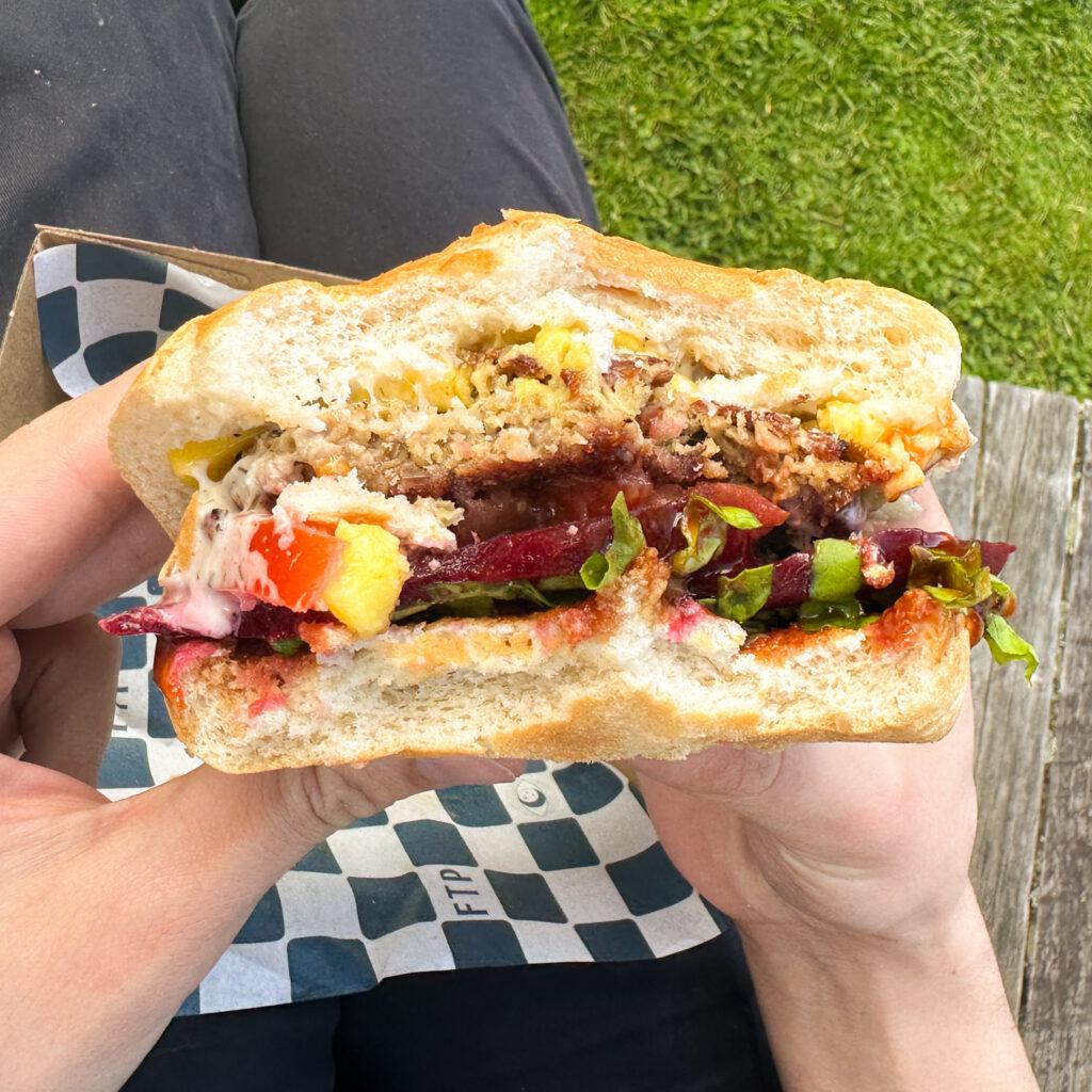 Vegan Burger from FTP Vegan Food Truck