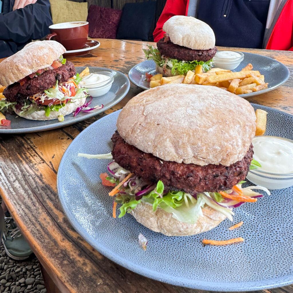 Veggie burger from roots bar takata