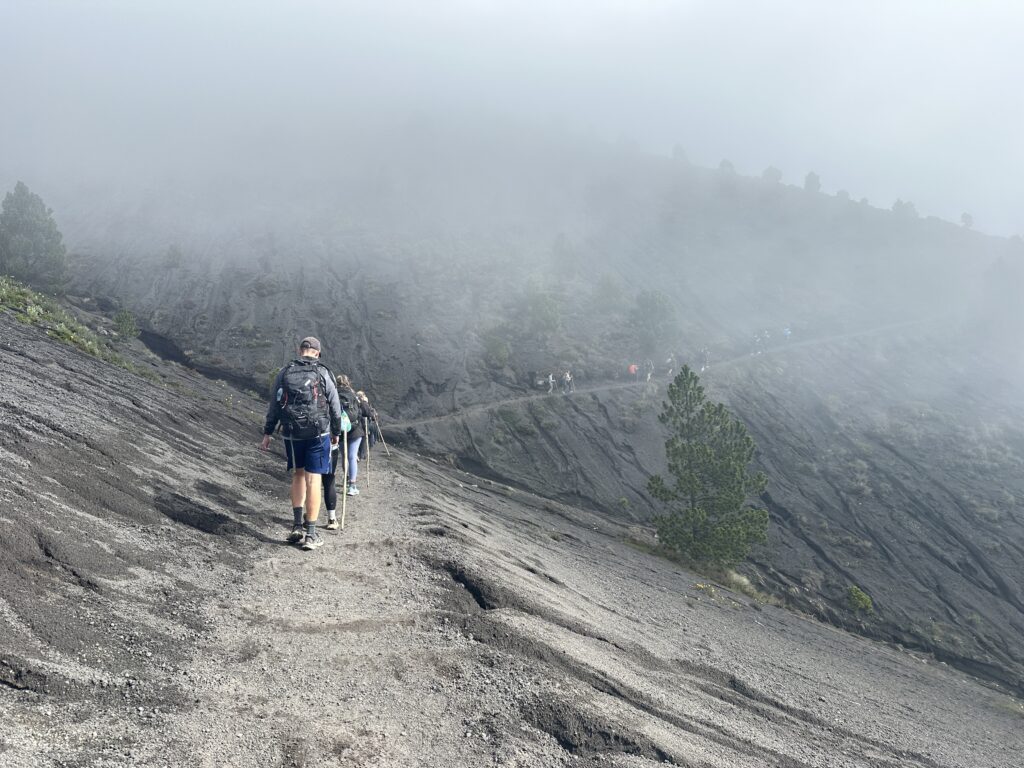 Acatenango Volcano Hike path to huts